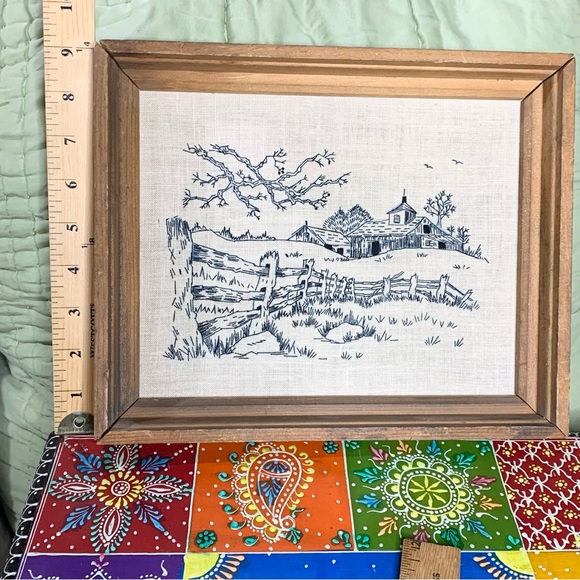 70s Farmhouse Embroidery Set of 2 - Picture 11 of 11